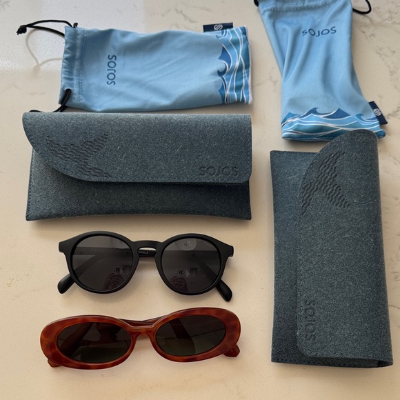 New Sojos Black and Brown Sunglasses Set - Picture 1 of 1